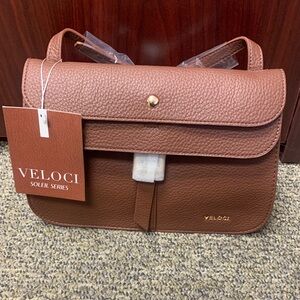 Veloci Brown Crossbody Bag